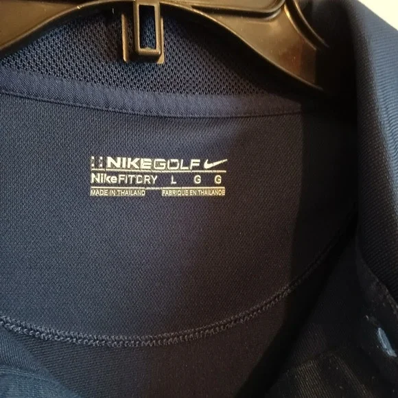 Nike Men's Blue Short Sleeve Fit-Dri Golf Polo Shirt – Size L - Picture 3 of 5